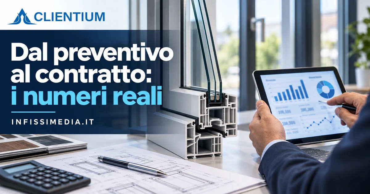 Dal preventivo al contratto: i numeri reali della vendita B2B di serramenti