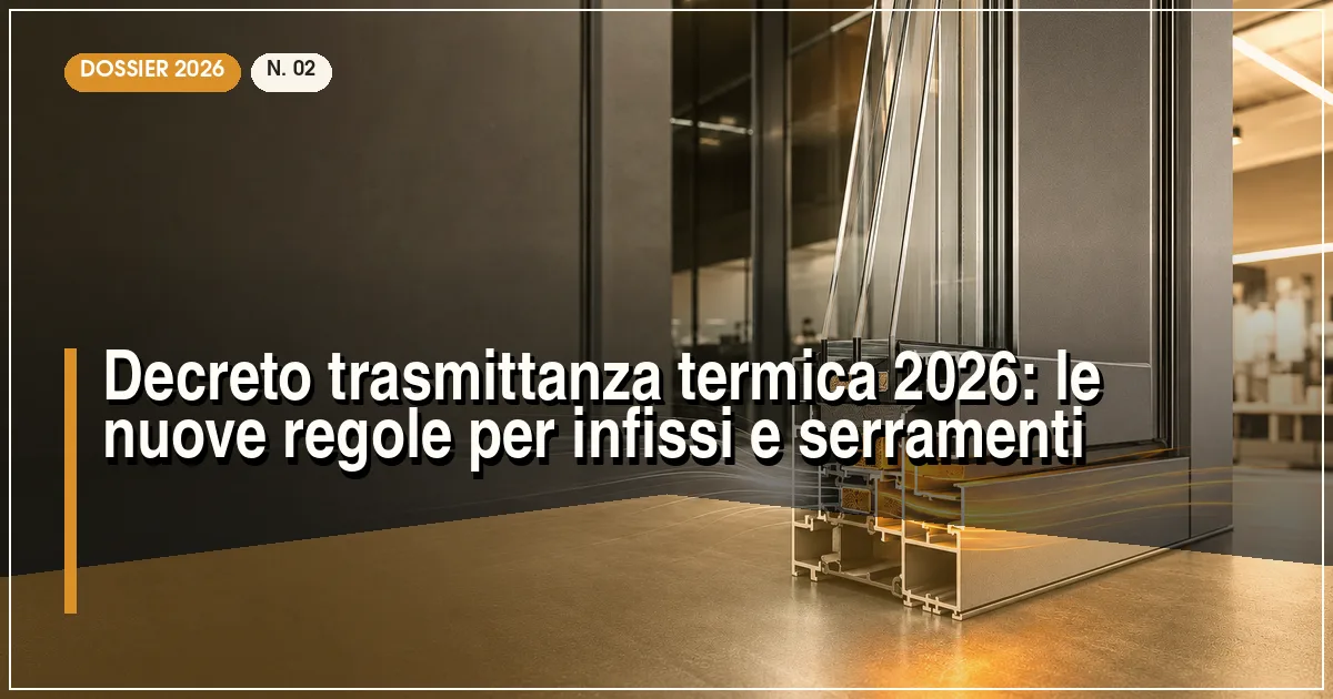 Decreto trasmittanza termica 2026: le nuove regole per infissi e serramenti