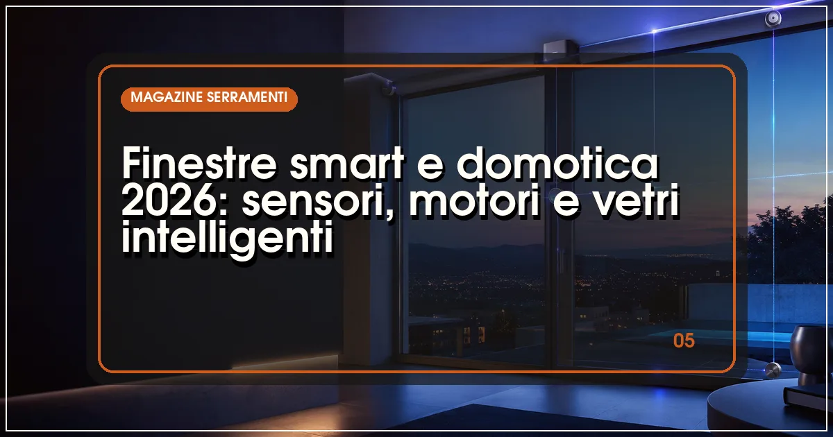 Finestre smart e domotica 2026: sensori, motori e vetri intelligenti