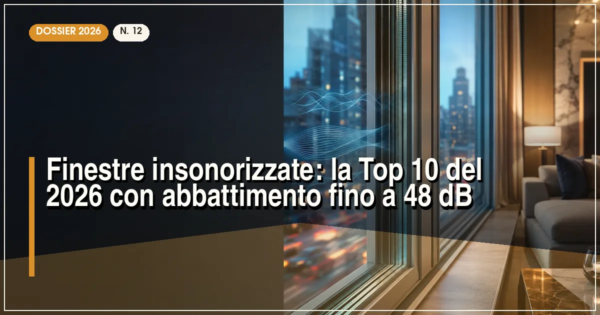 Finestre insonorizzate: la Top 10 del 2026 con abbattimento fino a 48 dB