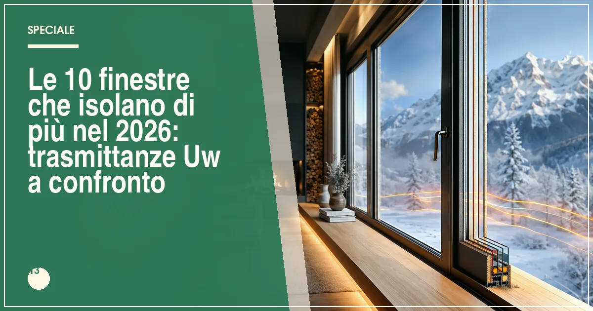 Le 10 finestre che isolano di più nel 2026: trasmittanze Uw a confronto