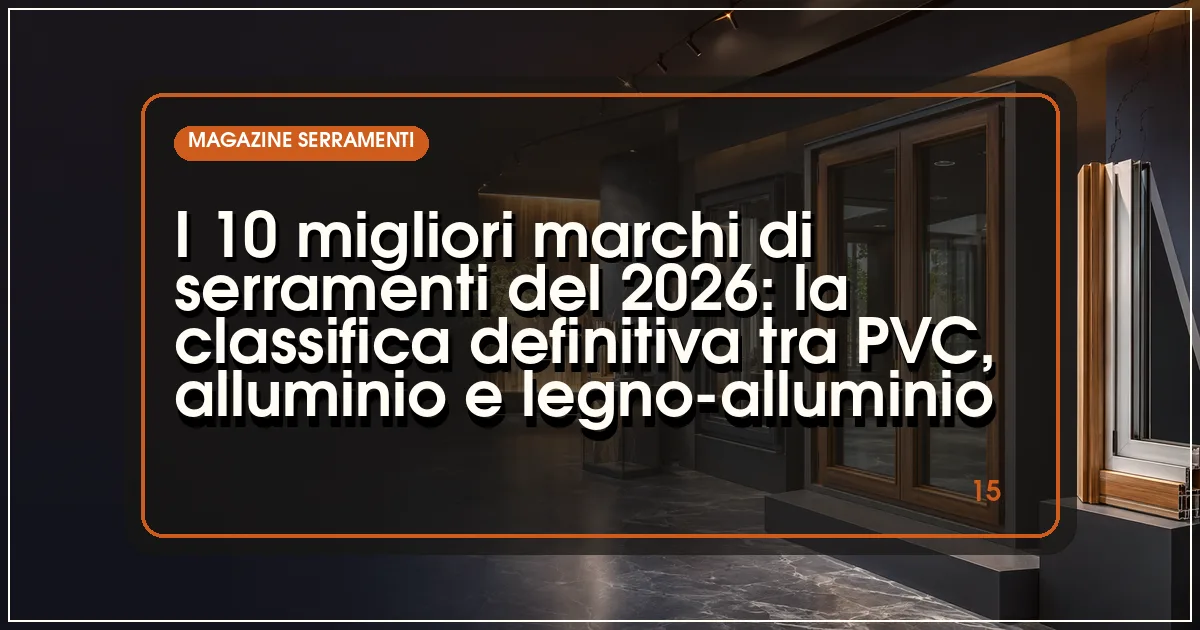 I 10 migliori marchi di serramenti del 2026: la classifica definitiva tra PVC, alluminio e legno-alluminio