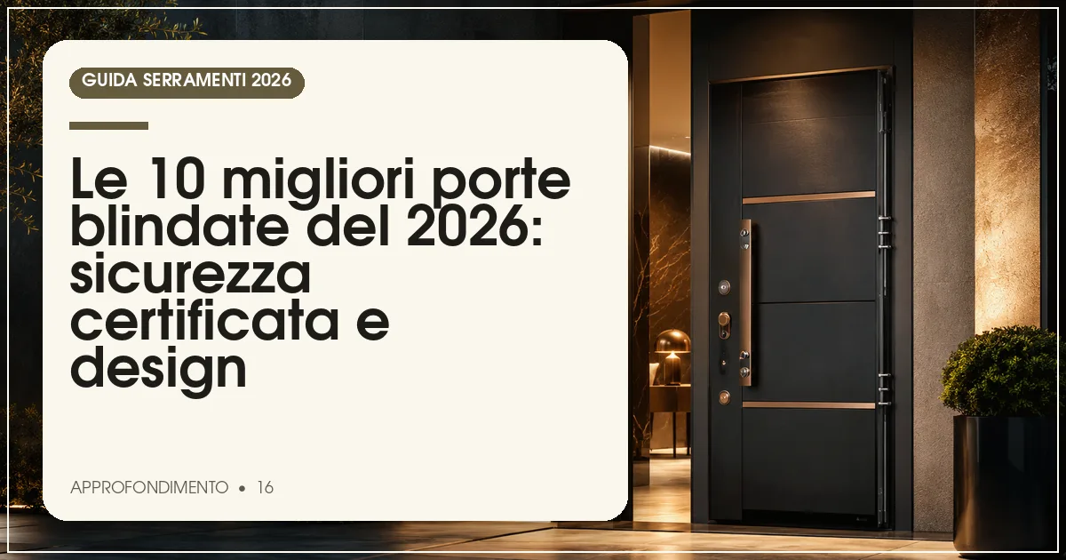 Le 10 migliori porte blindate del 2026: sicurezza certificata e design