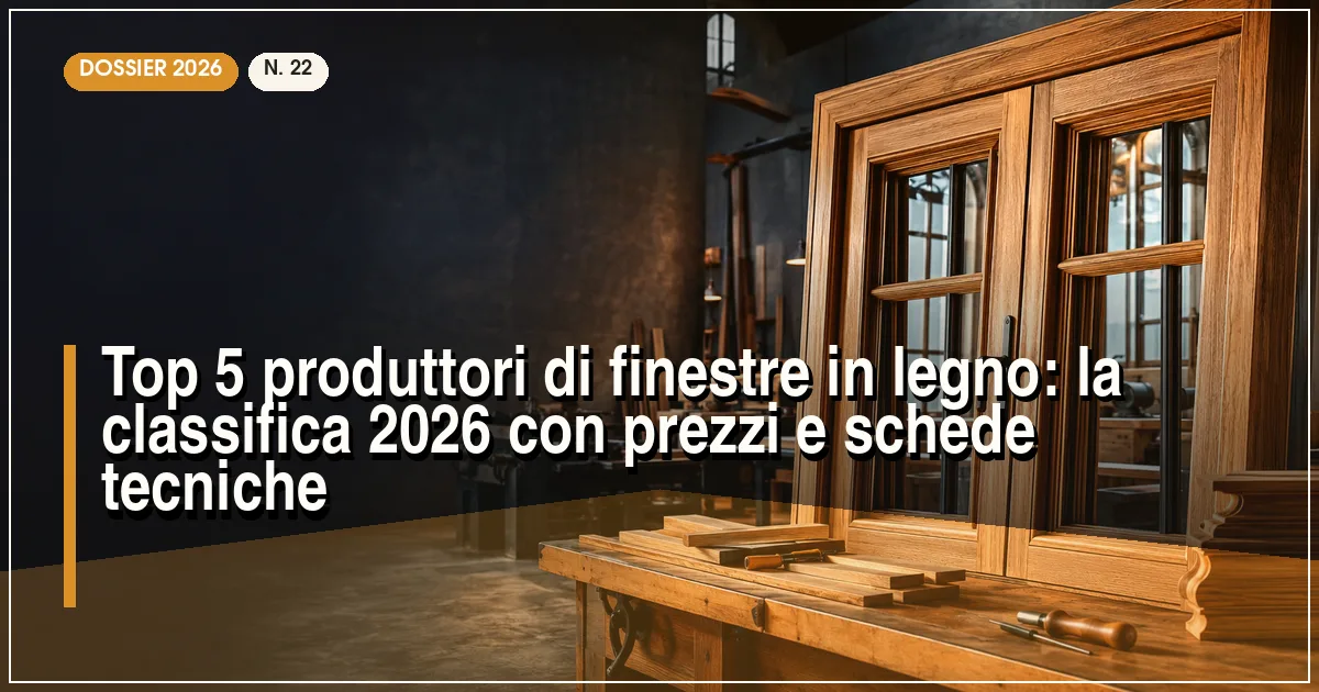 Top 5 produttori di finestre in legno: la classifica 2026 con prezzi e schede tecniche
