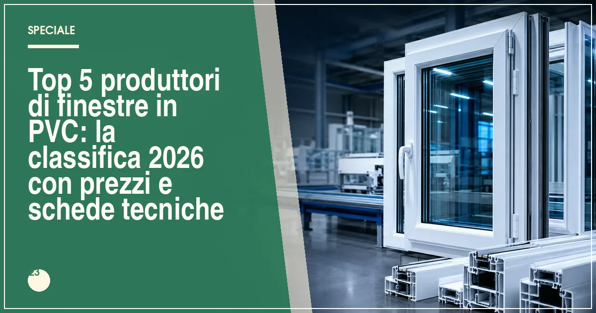 Top 5 produttori di finestre in PVC: la classifica 2026 con prezzi e schede tecniche