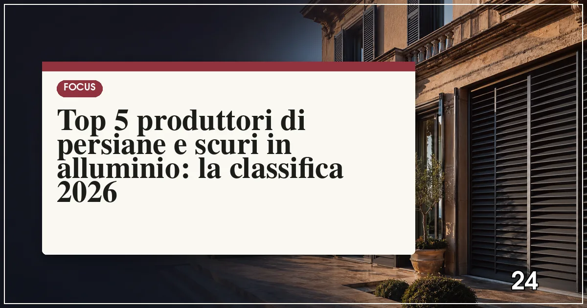 Top 5 produttori di persiane e scuri in alluminio: la classifica 2026
